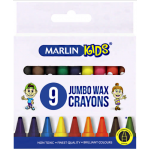 Marlin Kids jumbo wax crayons 14mm 9's